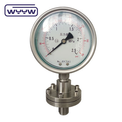 ποιότητας  60mm Diaphragm Pressure Gauge SS316 Industrial Pressure Meter εργοστάσιο