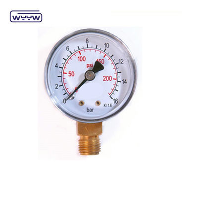 ποιότητας  60mm Air Stainless Steel Pressure Gauge Dual Scale Bottom Connection εργοστάσιο