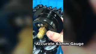 μπροστινή φλάντζα, μαύρο ατσάλι, ορειχάλκινη σύνδεση. Βάση αρκούδας 2,5" 63mm 0~0,6MPa,