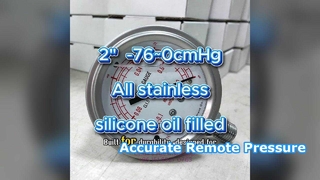 2" 50mm -0,1~0MPa -76~0cmHg Όλα ανοξείδωτα, ανθεκτικά στους κραδασμούς, με λάδι σιλικόνης