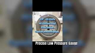 2,5" 100mm -25~25kPa από ανοξείδωτο χάλυβα, μπροστινή φλάντζα.Μανόμετρο κάψουλας.