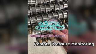 Ανοξείδωτη θήκη 2,5" 63mm, Γεμισμένη με γλυκερίνη