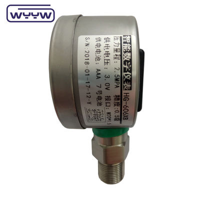 Δικτυακό μετρητή πίεσης 60mm με μπαταρία 4.5V