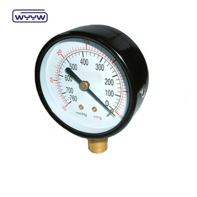 40 mm -100-0 Kpa Manometer Vacuum Gauge Βόλος του σιδηροδρομικού περιβλήματος με σύνδεση από χαλκό