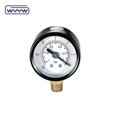 40 mm -100-0 Kpa Manometer Vacuum Gauge Βόλος του σιδηροδρομικού περιβλήματος με σύνδεση από χαλκό