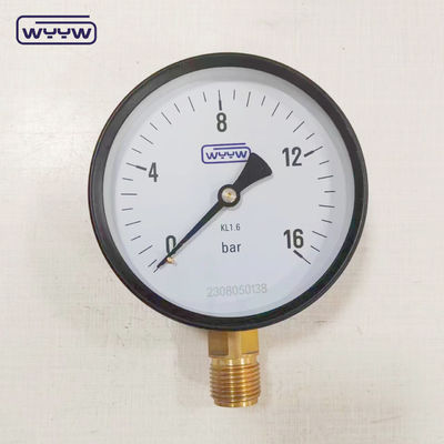 4 ίντσες γενικό CL1.6 νεροαερομανόμετρο 1/2 &quot;bsp 10bar 16bar σωλήνα Bourdon 100mm μετρητή πίεσης