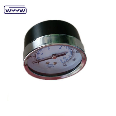 60MM 0-10 kgcm2 &amp; 150 psi Μαύρο ατσάλινο κιβώτιο Λευκό μανόμετρο πίνακα για την πίεση νερού