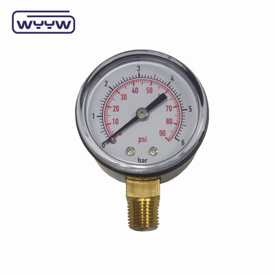 OEM 50mm Διαμέτρου 0-15 PSI 0-1 Bar 1/4 NPT μετρητές πίεσης