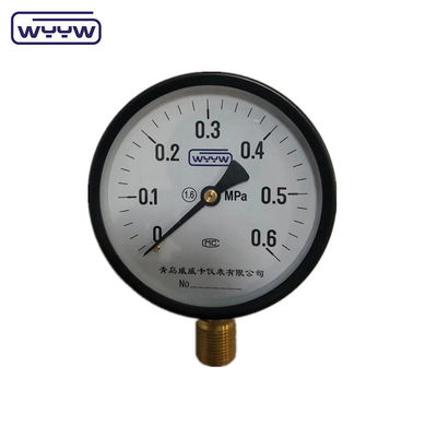 Φαρμακείο μετρητή πίεσης υδραγωγών 100mm 4 ιντσών M20X1.5 μαύρο χάλυβα φθηνή τιμή μανόμετρο 20 psi