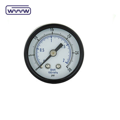 40mm Άξονα μπάρα Psi Πυροσβεστική αντλία μέτρηση πίεσης Manometer πίσω τοποθέτηση