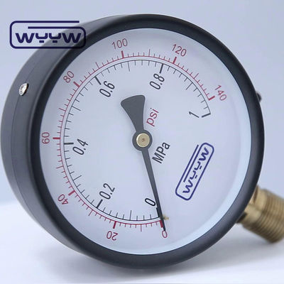 100 mm Γενικός εμπορικός μετρητής πίεσης νερού Μανόμετρος Βόλος τοποθέτηση