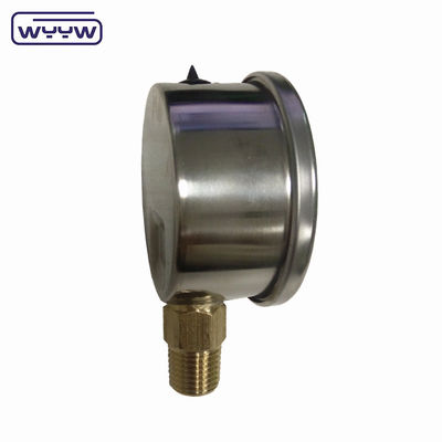 -30inHg Vakuum Compound Gauge Oil Filling Bottom Connection 1/4&quot; Bsp 2&quot; Πυροδιάμετρος