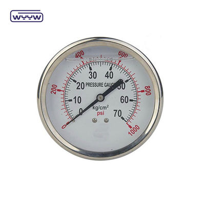 En837-1 63mm πίσω όλα από ανοξείδωτο χάλυβα κρυστάλλιο βουρδώνιο σωλήνα μετρητή πίεσης 0-20bar/0-300psi 1/4 &quot;NPT νήμα