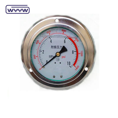 Πίνακα τοποθέτησης 4&quot; 1/2&quot; NPT ή BSP Bar Psi διπλή κλίμακα υγρού λάδι γεμίζει PG100 σειρά ατσάλινο μετρητή πίεσης