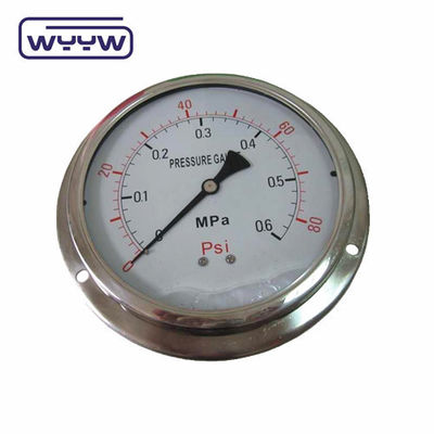 Πίνακα τοποθέτησης 4&quot; 1/2&quot; NPT ή BSP Bar Psi διπλή κλίμακα υγρού λάδι γεμίζει PG100 σειρά ατσάλινο μετρητή πίεσης