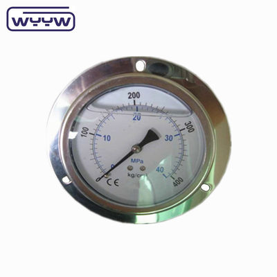Πίνακα τοποθέτησης 4&quot; 1/2&quot; NPT ή BSP Bar Psi διπλή κλίμακα υγρού λάδι γεμίζει PG100 σειρά ατσάλινο μετρητή πίεσης