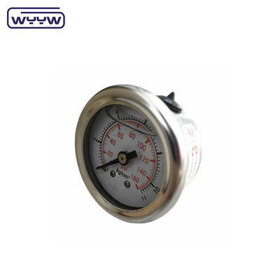 40 χιλιοστών σενίτερ πίσω OEM 1/4 &quot;bsp npt 1,5 ιντσών πρόσωπο γεμάτο γλυκερίνη μετρητή πίεσης