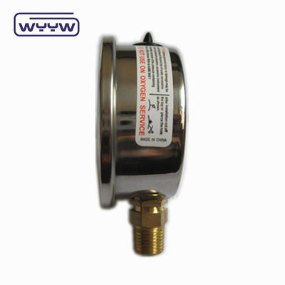 Υψηλής ποιότητας μπρούντζινη σύνδεση 1/4 &quot;BSP Double Scale Bar Psi EN837-1 Accurac 1.6 υγρό γεμάτο μετρητή πίεσης