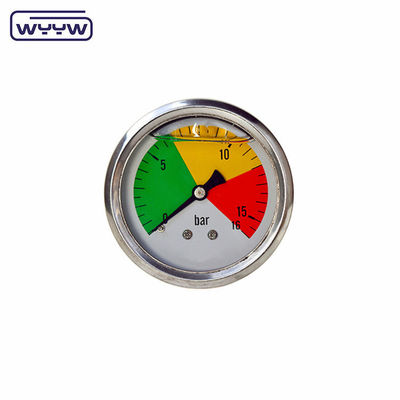 63mm EN837-1 υδραυλικό νερό 0-10bar /psi άξιο εισόδου λάδι γλυκερίνη γεμάτο μετρητή πίεσης 2,5 