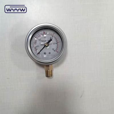 Χάλυβα από ανοξείδωτο χάλυβα 63mm Ραδιακή σύνδεση Γλυκερίνη λάδι γεμάτο 600bar Υδραυλικό μετρητή πίεσης