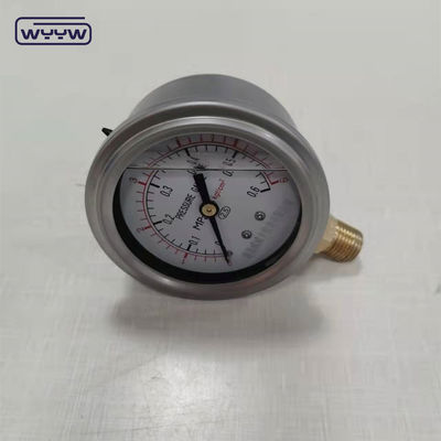 63mm 2.5 &quot;Υδραυλικό ανθεκτικό σε κρούσματα από ανοξείδωτο χάλυβα γεμάτο με λάδι μετρητή πίεσης