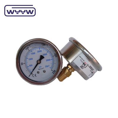 Βιομηχανικό λαβράνιο πίσω τοποθέτηση Manometer γεμάτο λάδι για γλυκερίνη