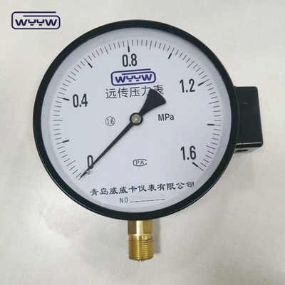 1.6MPa μαύρο ατσάλινο κιβώτιο 1/2&quot;bsp M20X1.5 6 ιντσών ηλεκτρική επαφή διπλή κλίμακα μανόμετρο μέτρο πίεσης τιμή