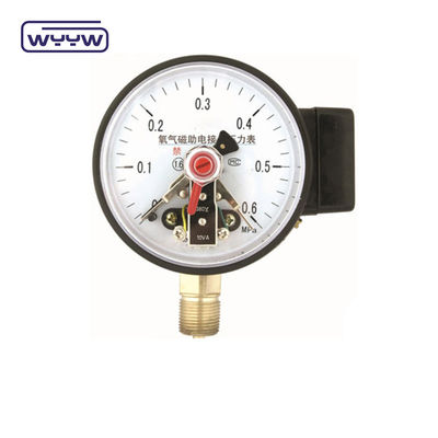 Όχι+Όχι Μαύρο χάλυβα 1.6MPa 100mm 380V Ηλεκτρικό μετρητή επαφής μανόμετρος AC μετρητή πίεσης