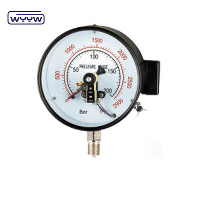 Όχι+Όχι Μαύρο χάλυβα 1.6MPa 100mm 380V Ηλεκτρικό μετρητή επαφής μανόμετρος AC μετρητή πίεσης