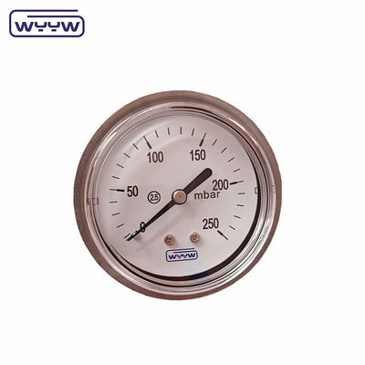 63mm Mmh2o Άξιο Mbar Bellows Manometer μετρητή πίεσης με θήκη SS304
