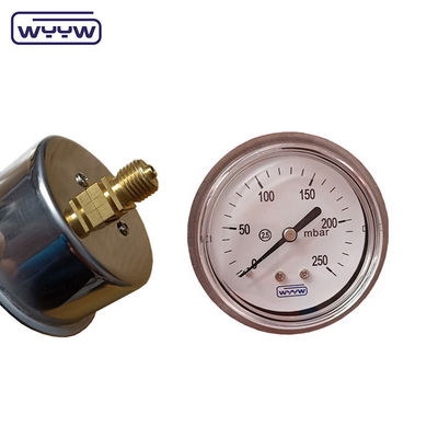 63mm Mmh2o Άξιο Mbar Bellows Manometer μετρητή πίεσης με θήκη SS304