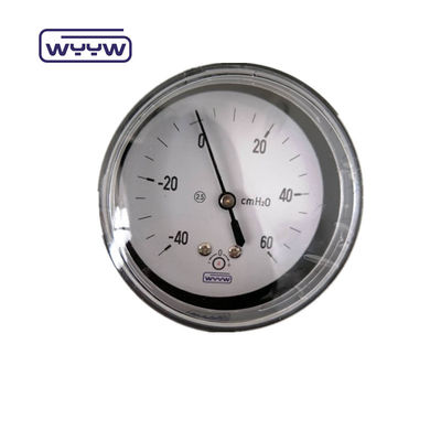 63mm Mmh2o Άξιο Mbar Bellows Manometer μετρητή πίεσης με θήκη SS304