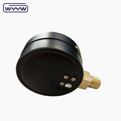 KPa χαμηλόμετρο πίεσης WYYW 4 ίντσες 100mm μαύρο ατσάλινη θήκη κάτω είσοδο φουσκάλες mbar μανόμετρος cmh2o