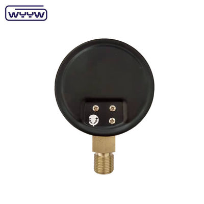 KPa χαμηλόμετρο πίεσης WYYW 4 ίντσες 100mm μαύρο ατσάλινη θήκη κάτω είσοδο φουσκάλες mbar μανόμετρος cmh2o