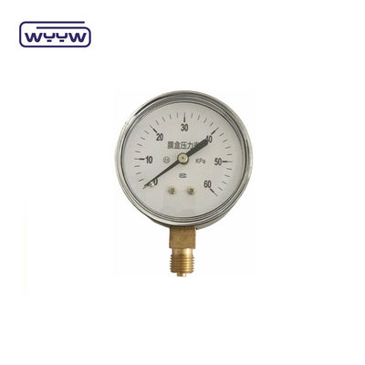 Τύπος καψούλας μετρητής πίεσης 63 mm InH2O μανόμετρο 100 Mbar