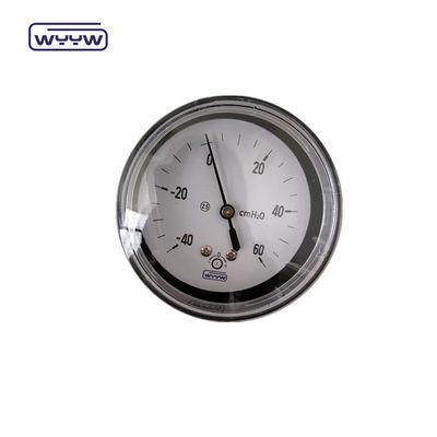 Δοκιμαστικό πίεσης Bellows 60mm Inch2o Black Steel Case Axial Mbar Δοκιμαστικό πίεσης