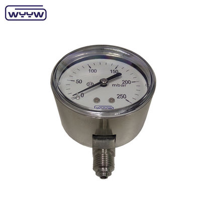 MMWC &amp; Mbar 63mm Κεψούλα μετρητή πίεσης Manometer υλικό από ανοξείδωτο χάλυβα