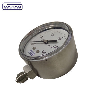 MMWC &amp; Mbar 63mm Κεψούλα μετρητή πίεσης Manometer υλικό από ανοξείδωτο χάλυβα