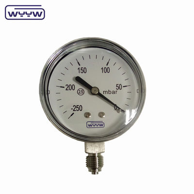 MMWC &amp; Mbar 63mm Κεψούλα μετρητή πίεσης Manometer υλικό από ανοξείδωτο χάλυβα