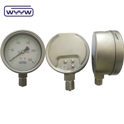 100mm 4 &quot; όλα από ανοξείδωτο χάλυβα μετρητή πίεσης, Bellow τύπου μετρητή πίεσης