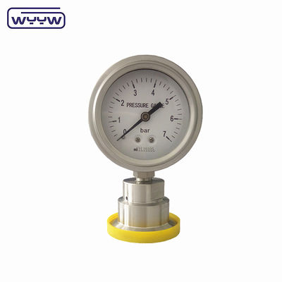 SS316 Σιλικόνιο υγειονομικό μετρητή πίεσης 100mm 1,6% ακρίβεια