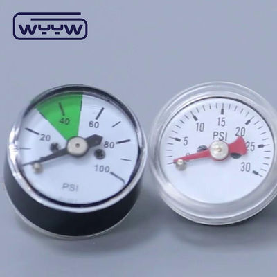 Πίσω τοποθέτηση 23mm Manometer Manometer για εξαρτήματα πυροσβεστήρα