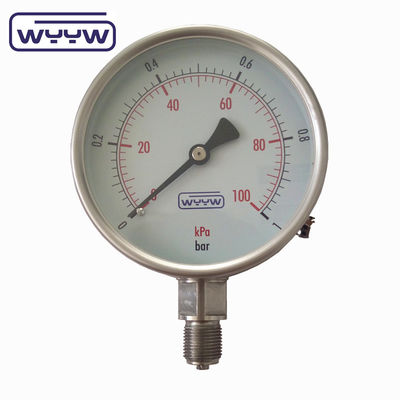 Δοκιμή πίεσης ξηρού ανοξείδωτου χάλυβα 100mm OEM ODM OBM Προσαρμοσμένο