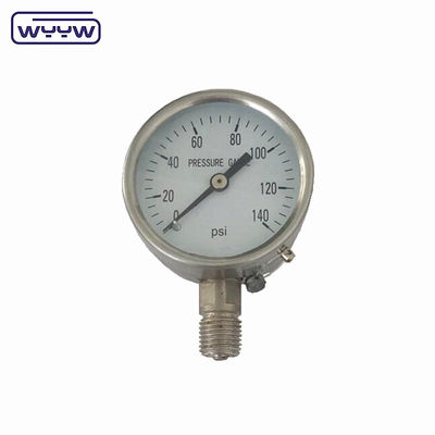 Δοκίμασμα πίεσης σωλήνα Bourdon 60 mm Χωρίς πετρέλαιο Δοκίμασμα πίεσης οξυγόνου