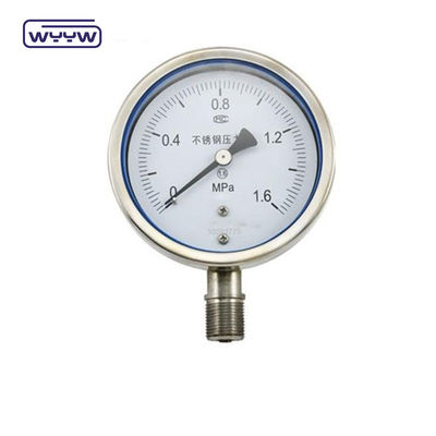 4&quot; Χρησιμοποιήστε Χωρίς λάδι 100mm Manometer αέρα Δοκιμαστή πίεσης υλικό από ανοξείδωτο χάλυβα