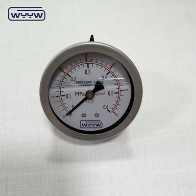 2.5 ίντσες άξονα υγρό γεμάτο μετρητή πίεσης Ασφάλεια δονήσεων Όλα από ανοξείδωτο χάλυβα
