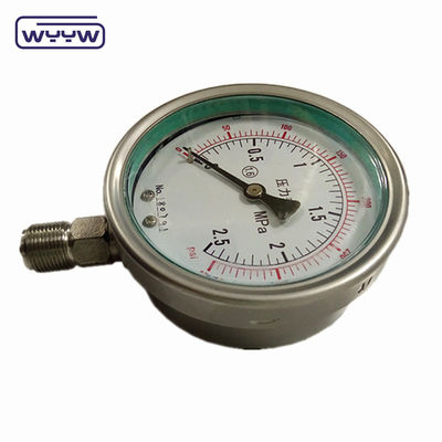 100mm 4 ίντσες kgf/cm2 διπλή κλίμακα ψυγίου από ανοξείδωτο χάλυβα κατασκευαστής μανόμετρου πίεσης πετρελαίου στην Κίνα