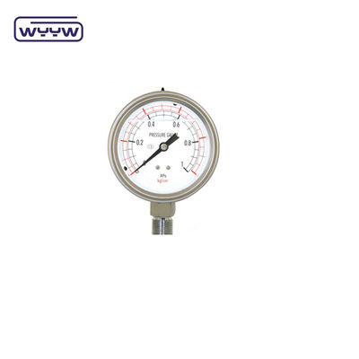 SS316 Πυθόμετρο 63 mm κάτω γεμάτο υγρό