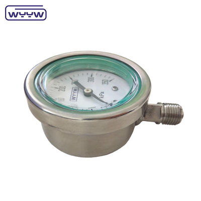 SS316 Πυθόμετρο 63 mm κάτω γεμάτο υγρό