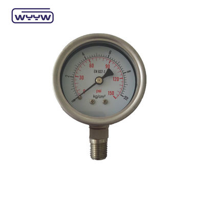 EN837-1 μετρητής πίεσης 63 mm για το λάδι περιφράγματος ξιφολόγας